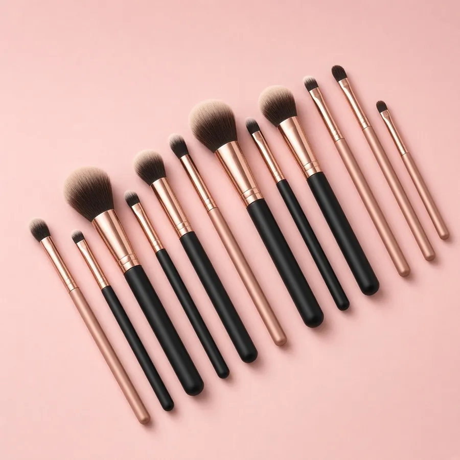 Professional beauty tools laid out for training