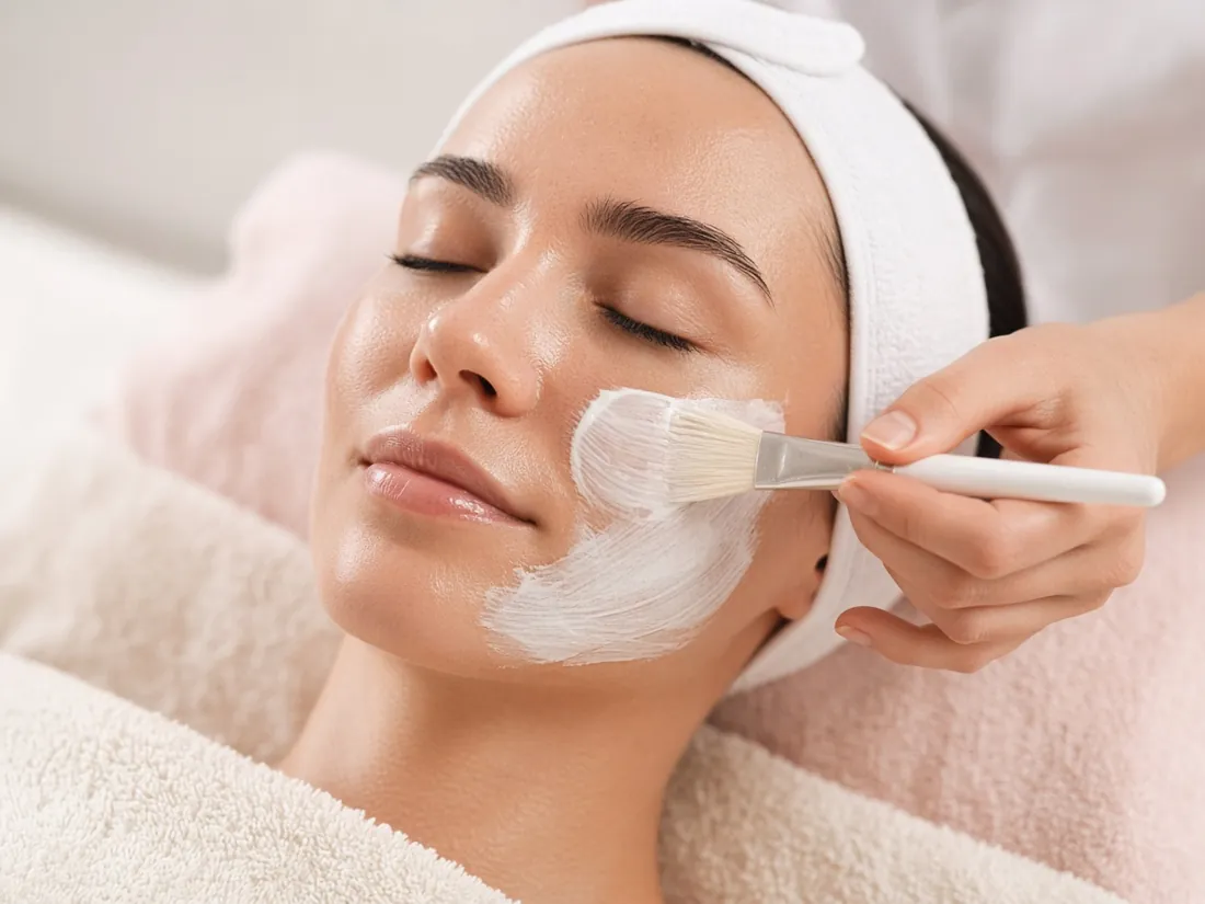 A professional facial treatment